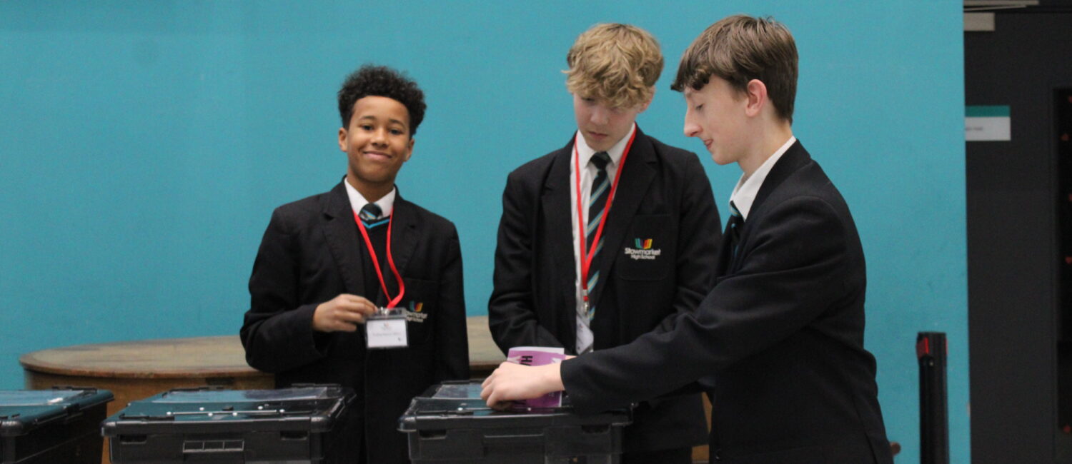 Students Voting at Stowmarket High School